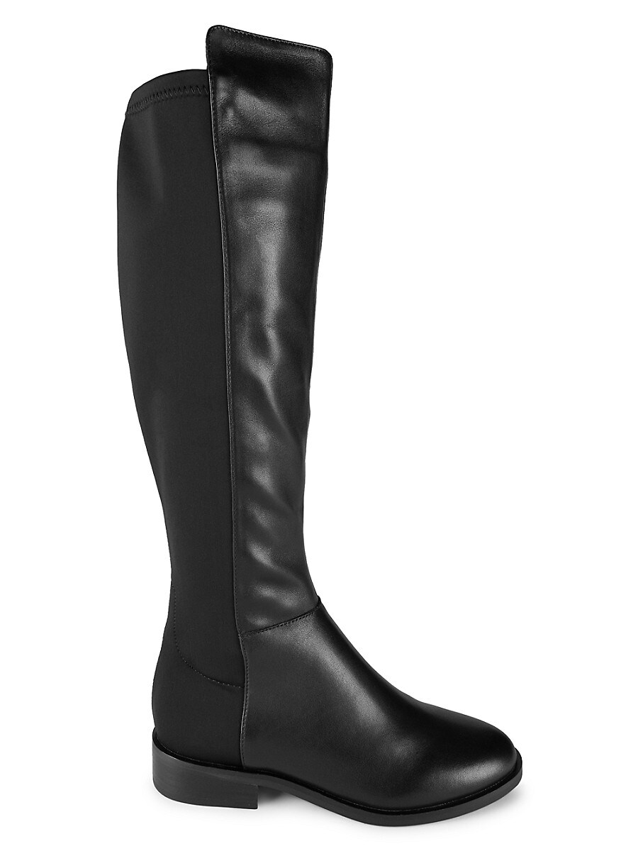 Saks Fifth Avenue Women's Harrah Mixed Media Knee-High Boots - Black - Size 5