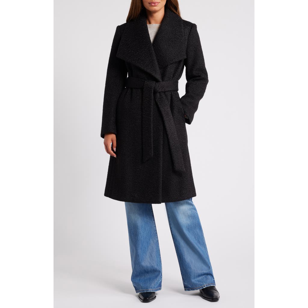 Sam Edelman Longline Wrap Coat in Black at Nordstrom, Size 12