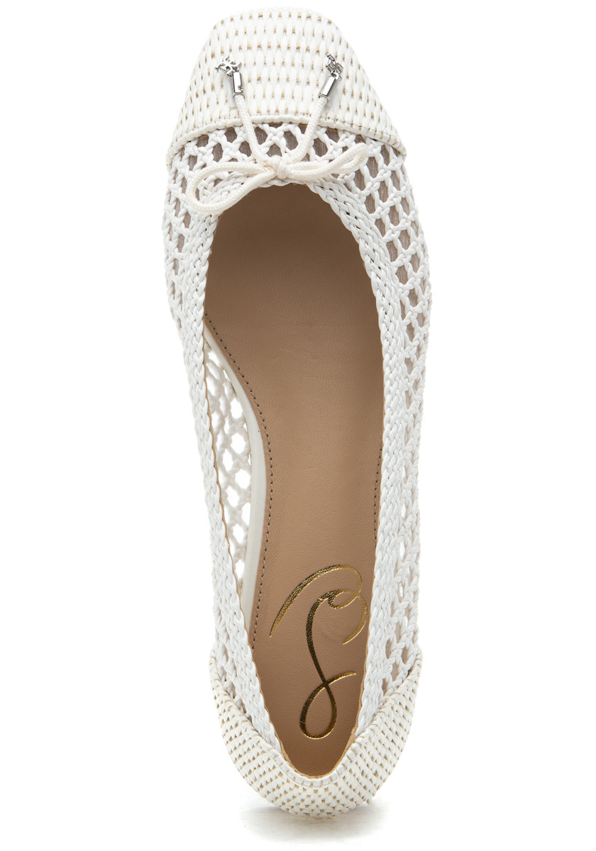 Sam Edelman May Ballet Flat Bright White - White 10 Medium