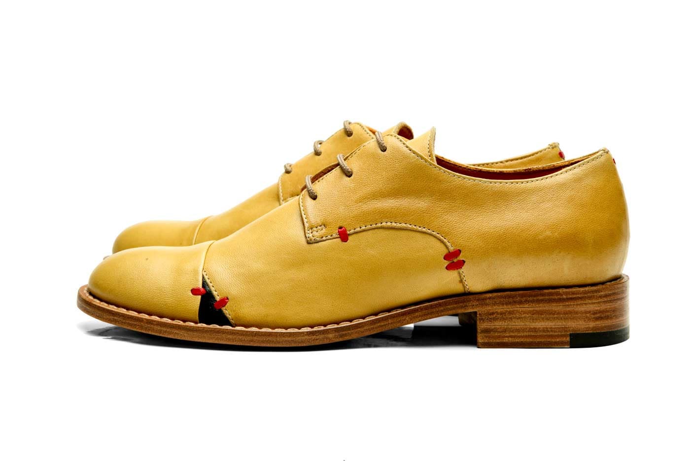 Sample Sale/ Size 36/Women's Brogues Oxford Shoes/ Handmade Lace Up Flats/ Mustard Yellow Shoes