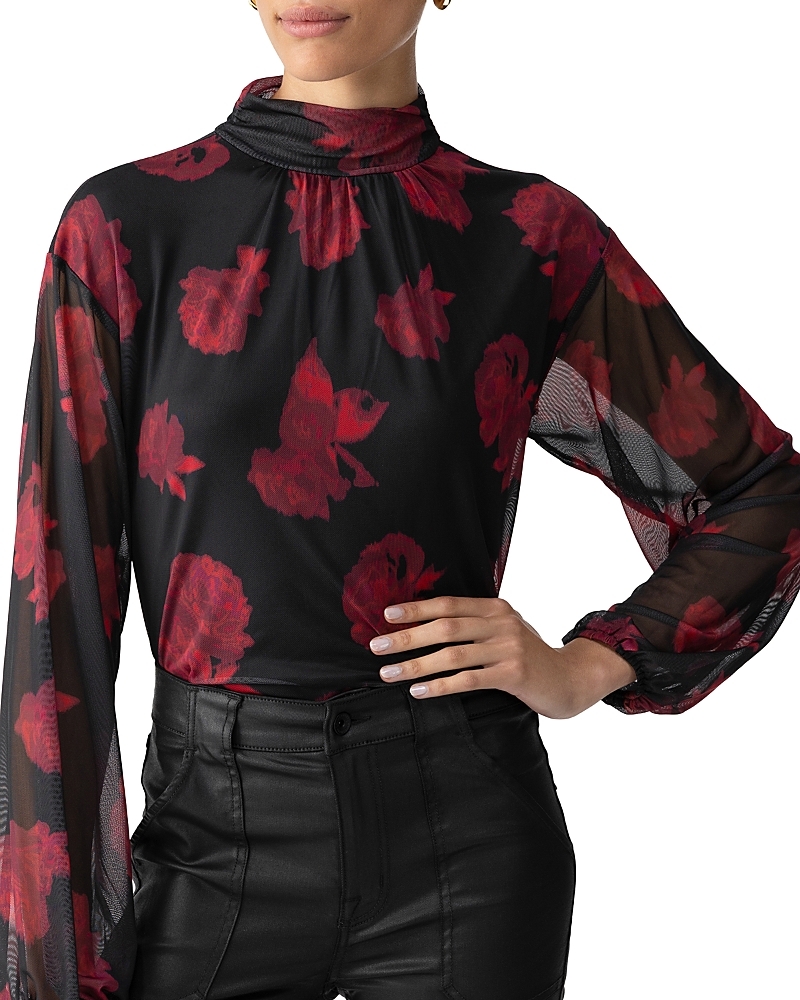 Sanctuary Floral Print Mesh Top