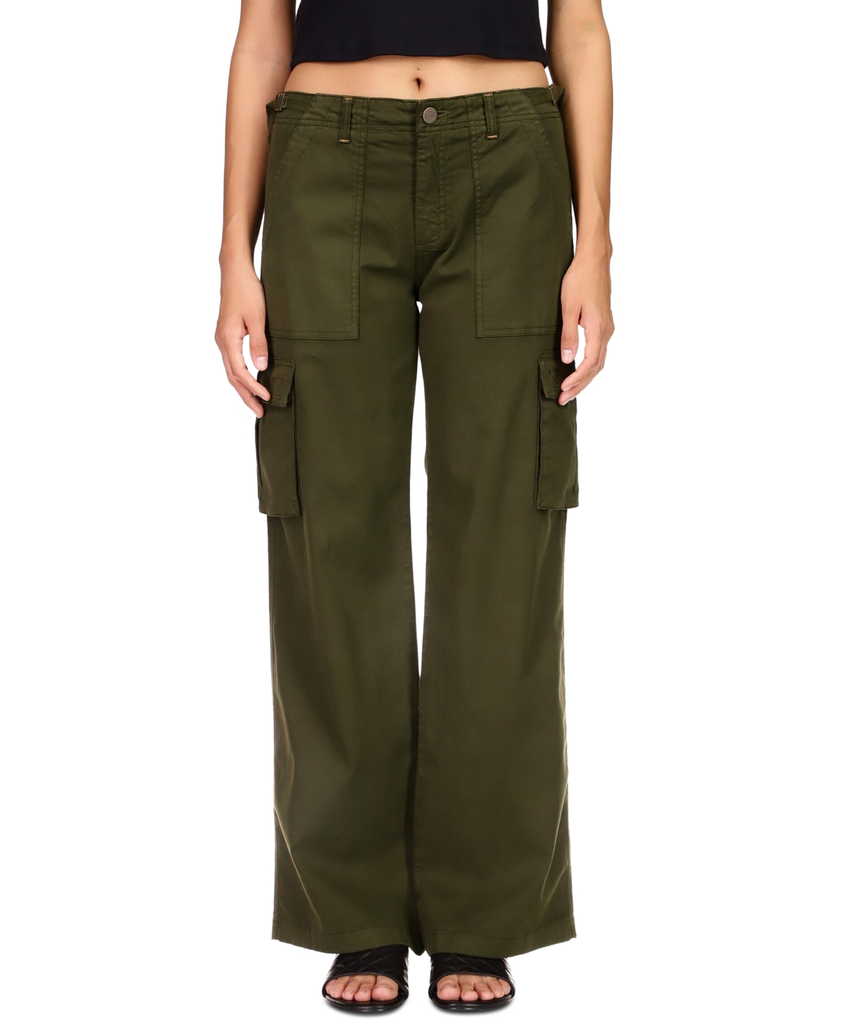 Sanctuary Women's Solid Reissue Straight-Leg Cargo Pants - Mossy Green