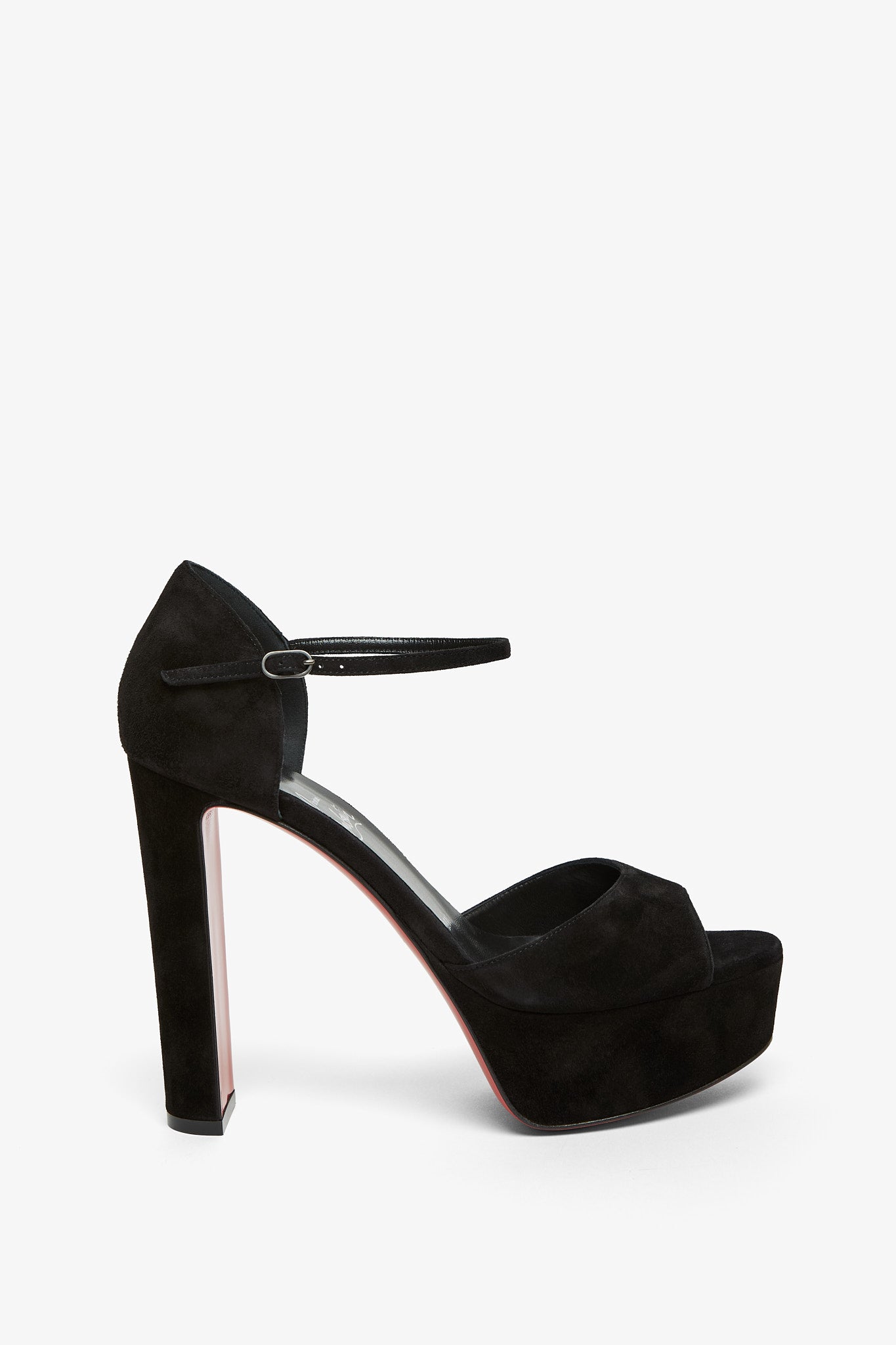 Sandaloo 130 black suede platform sandals