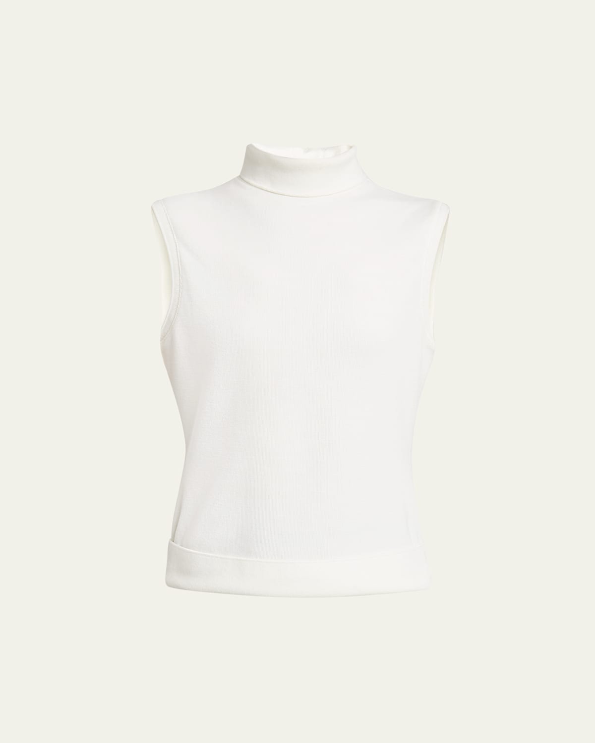 Sandrine Mock-Neck Souffle Knit Top