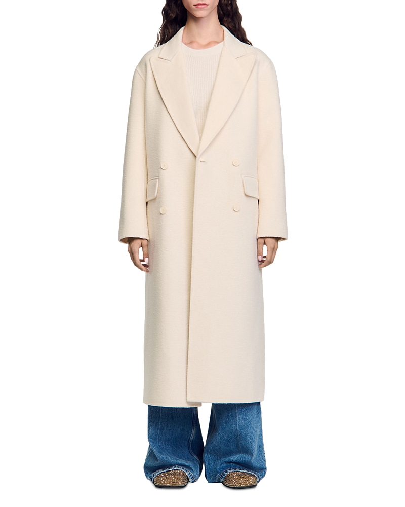 Sandro Martigues Wool Blend Oversized Coat