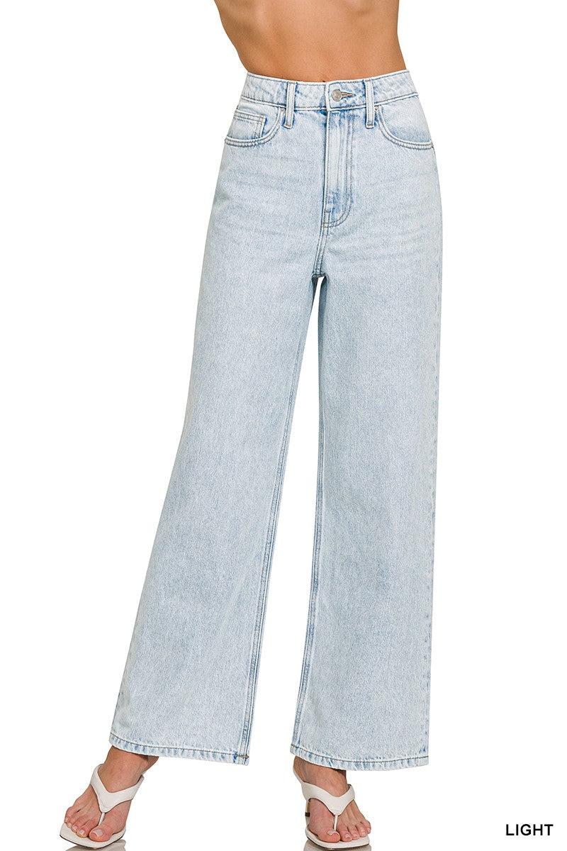 Santana High Waist Wide Leg Jeans Light