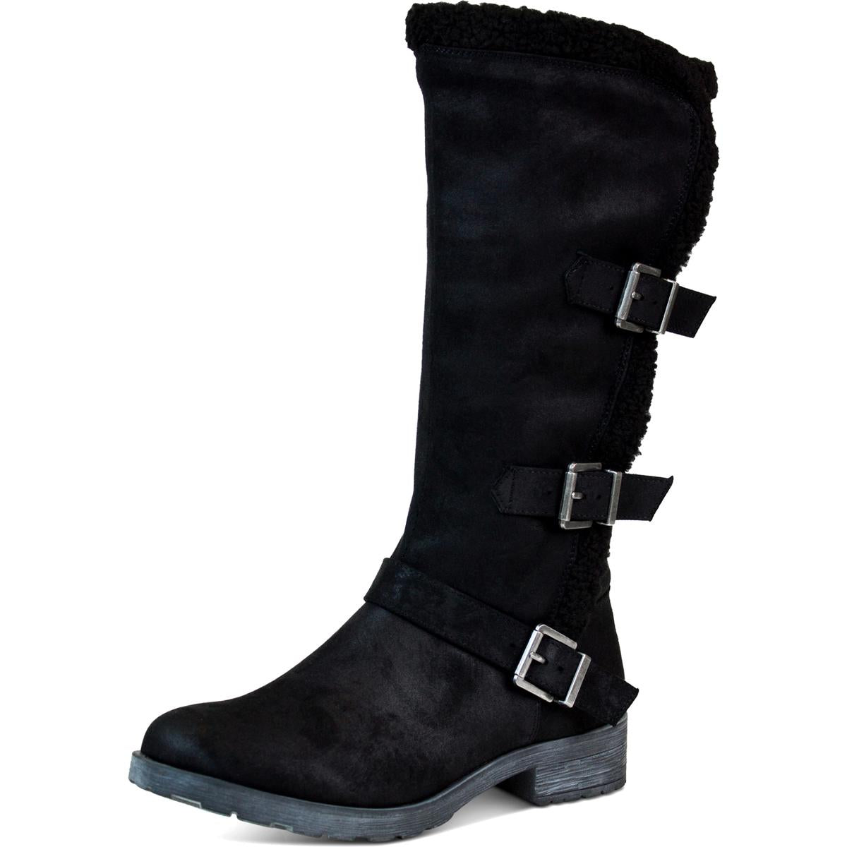 Santell Womens Faux Fur Tall Knee-High Boots