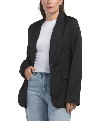 Satin Blazer for Women | Polyester/Spandex