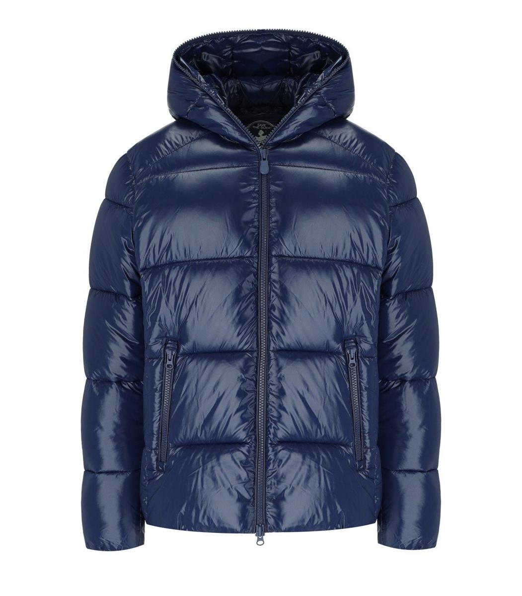 Save The Duck Edgard Blue Hooded Padded Jacket