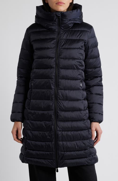 Save The Duck Saffron Water Repellent Hooded Quilted Puffer Coat in Black at Nordstrom, Size 00