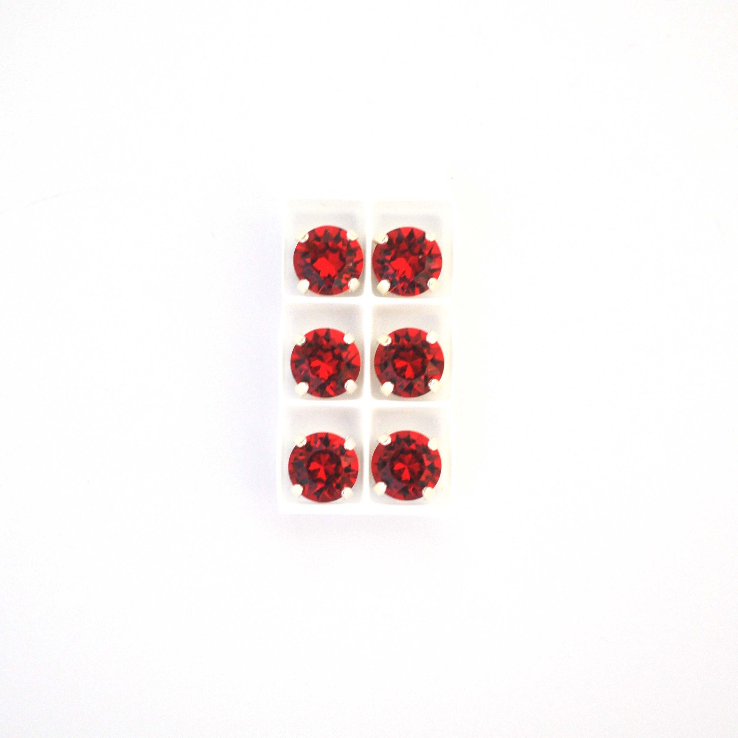 Scarlet - 39Ss/8mm Sew On Crystals Chaton Montees Red Sliders Great For Beading & Wire Multiple Pack Sizes Available