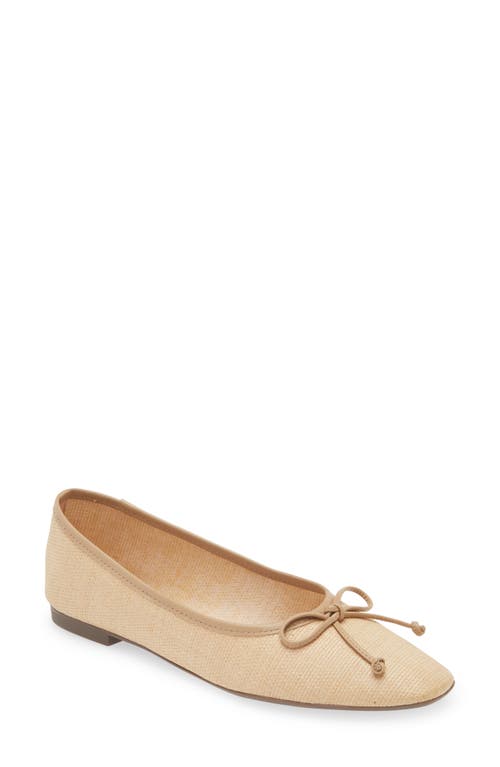 Schutz Arissa Square Toe Ballet Flat in Areia/Light Nude at Nordstrom, Size 5