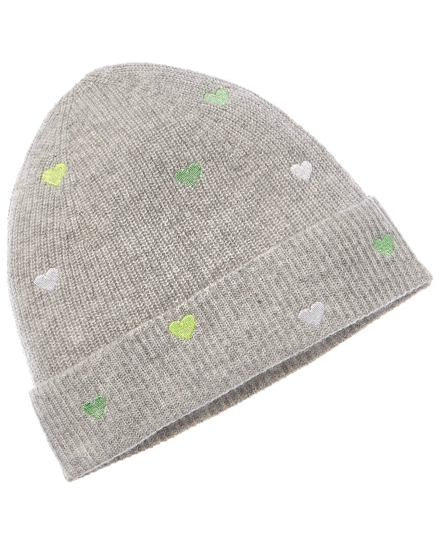 Scott & Scott London Embroidered Heart Cashmere Beanie