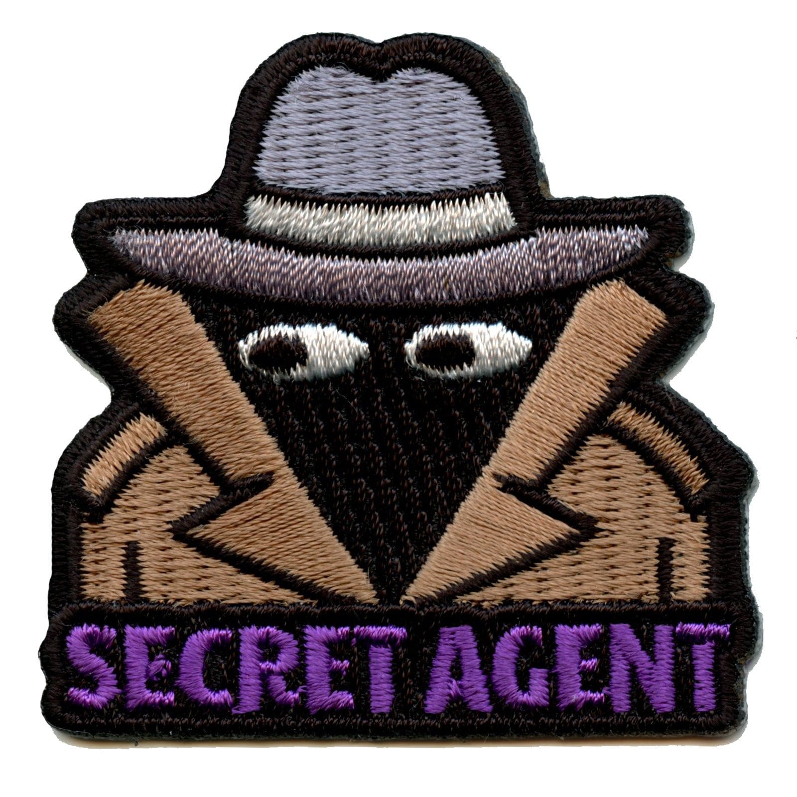 Secret Agent Patch Detective Trench Coat Spy Embroidered Iron On Ch6