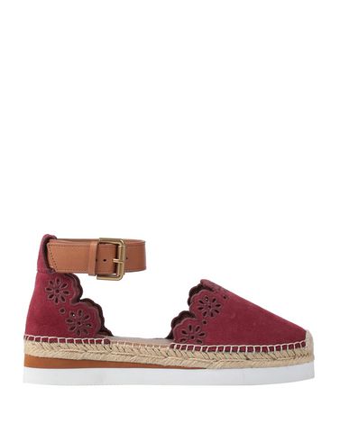 See By Chloé Woman Espadrilles Burgundy Size 5 Leather