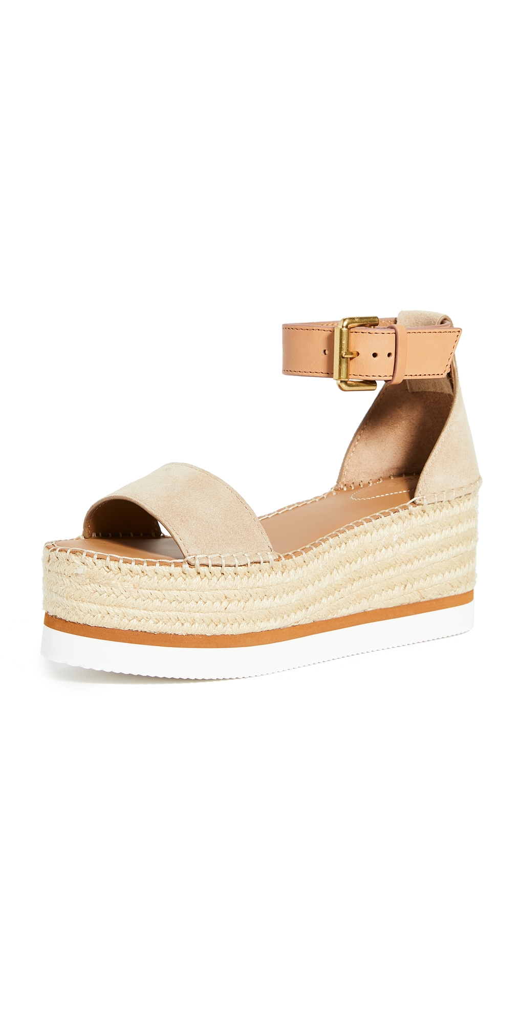 See by Chloé Glyn Flatform Espadrilles Natural/Beige 41