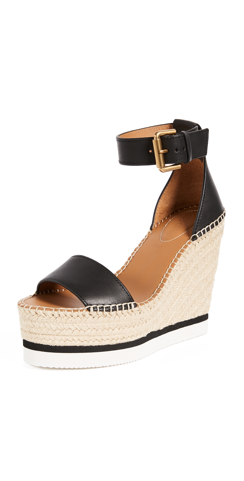 See by Chloé Glyn Wedge Espadrilles Nero 41