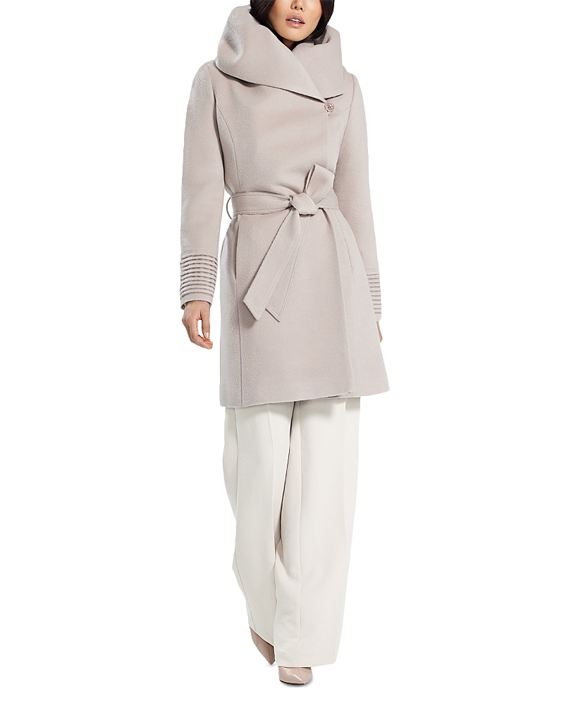 Sentaler Hooded Mid Length Wrap Coat