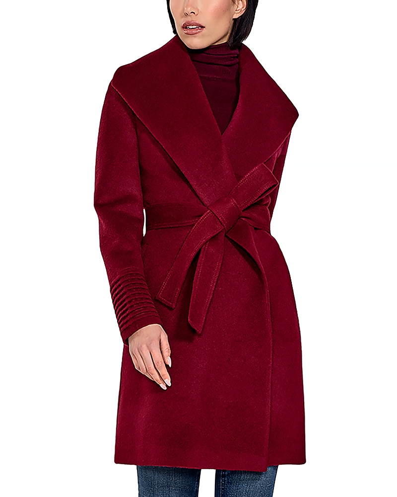 Sentaler Shawl Collar Wrap Coat