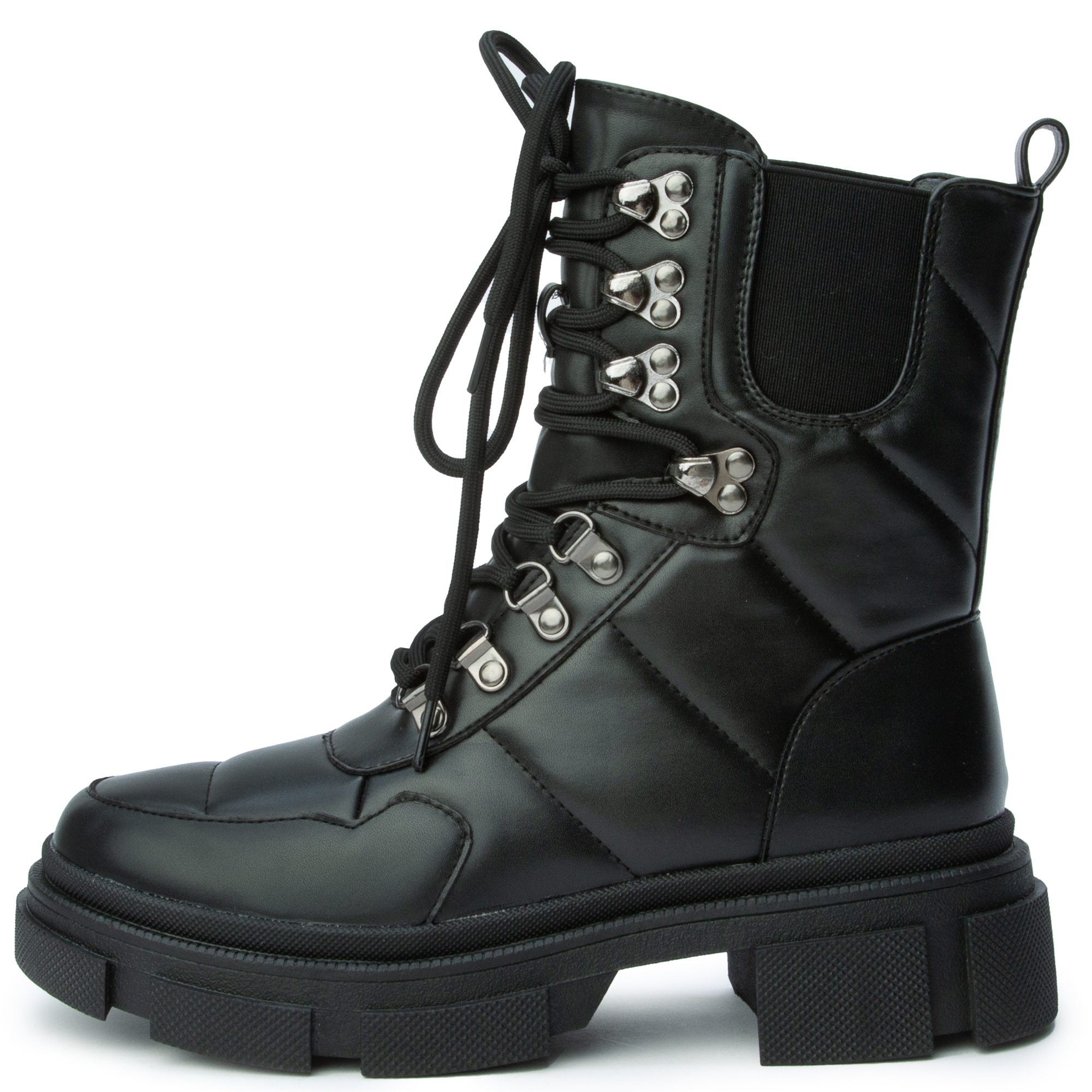 Serafina Combat Boots Black