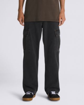 Service Cargo Loose Denim Pants(Pavement Black)