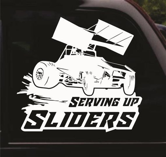 Serving Up Sliders - Sprint Car Decal