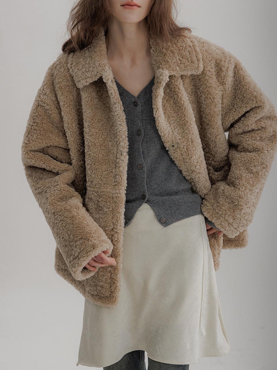 Shearling Seli Half Coat