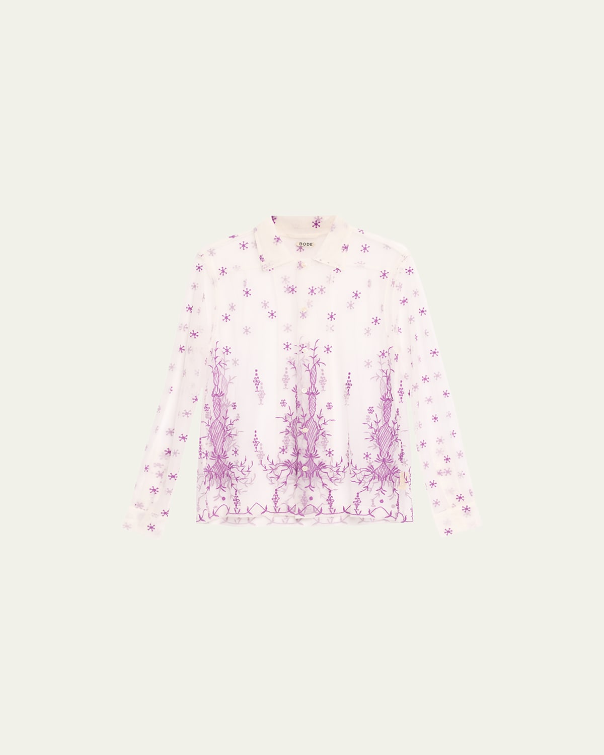 Sheer Lavandula Floral Shirt