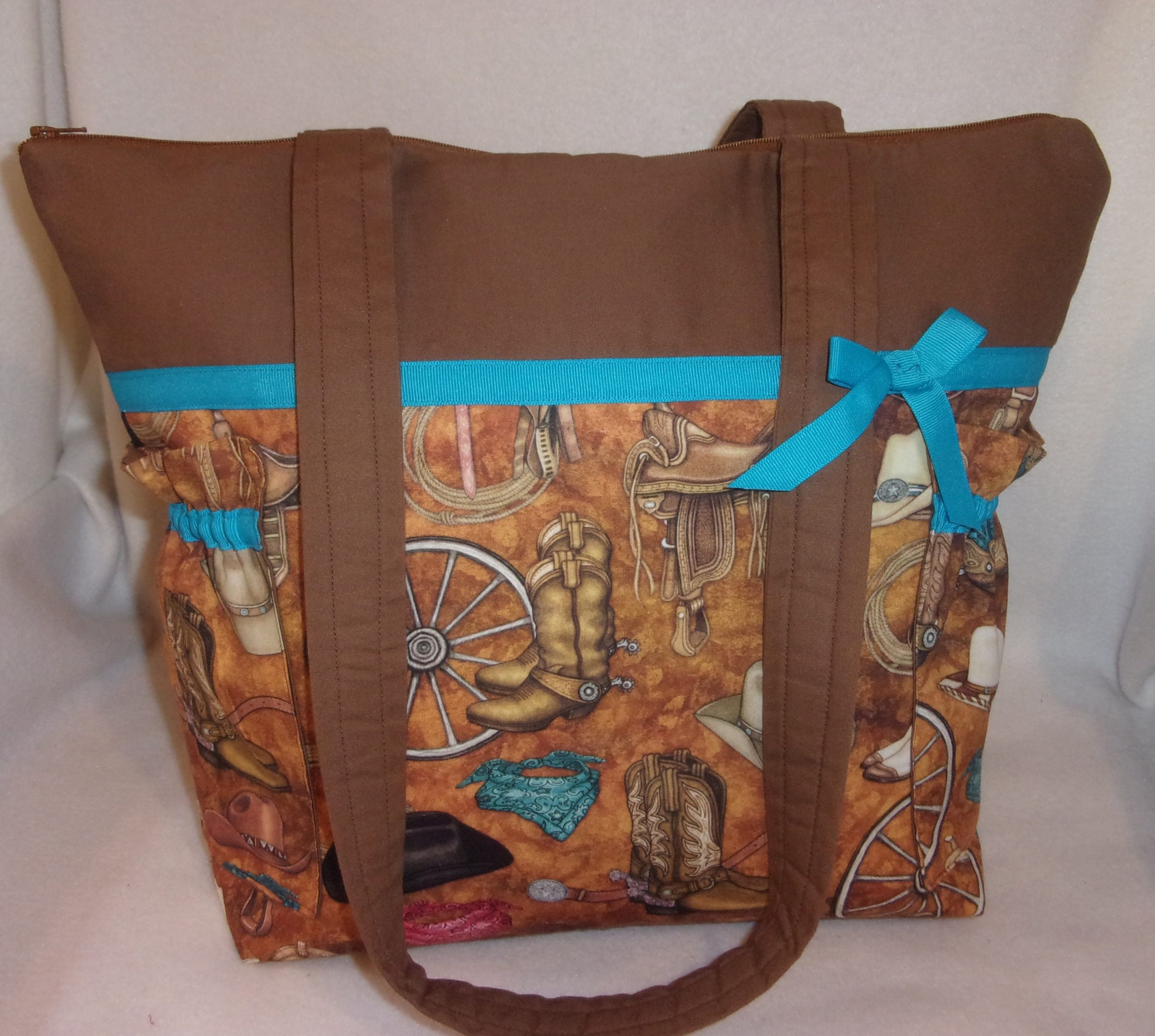 Ships Asap Western Theme Saddle Cowboy Hats Boots Spurs Bandana Diaper Bag Purse Dad's Baby Shower Gift Personalize It