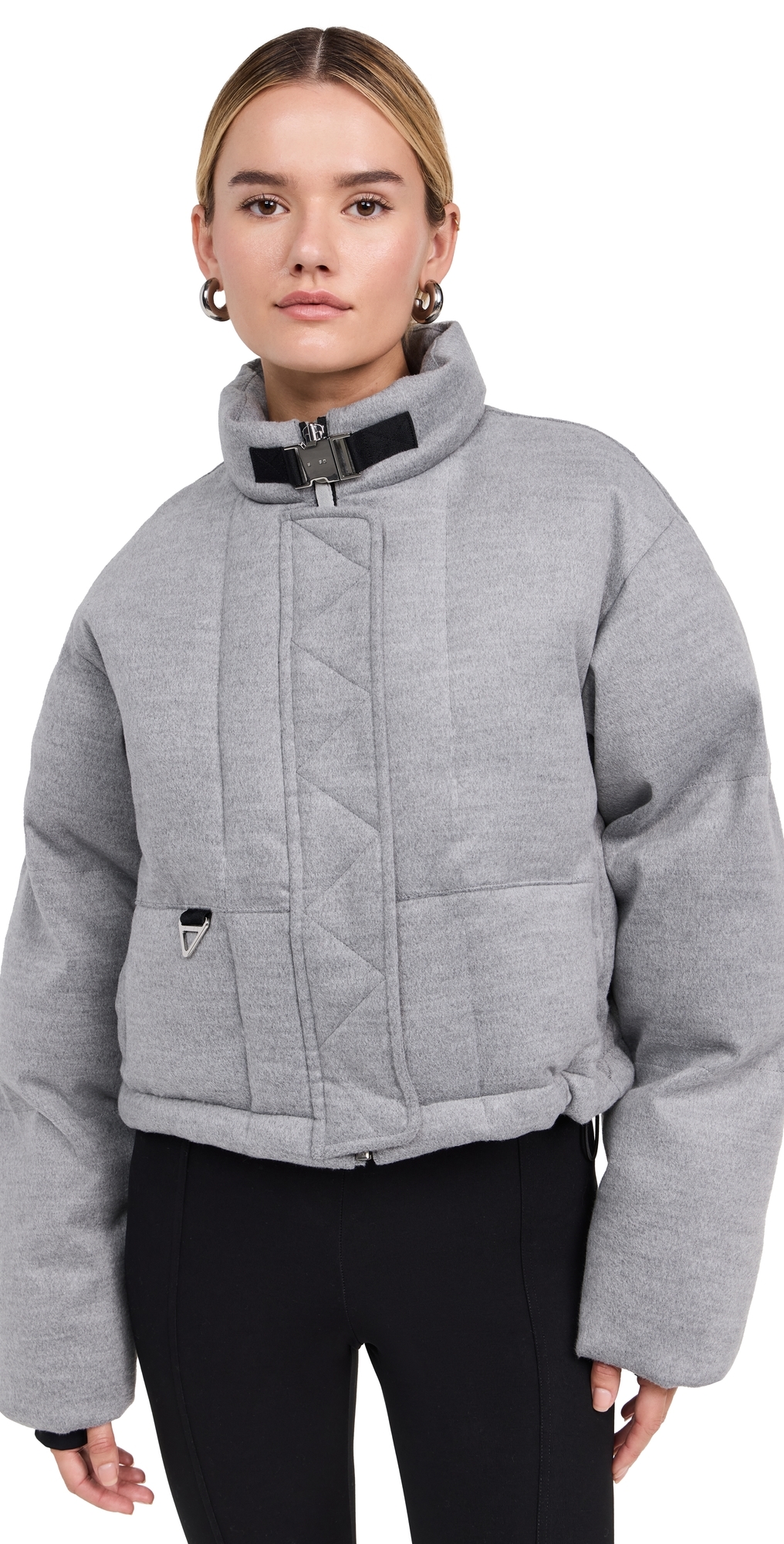 Shoreditch Ski Club Hallie Mae Puffer Jacket Grey Marl L