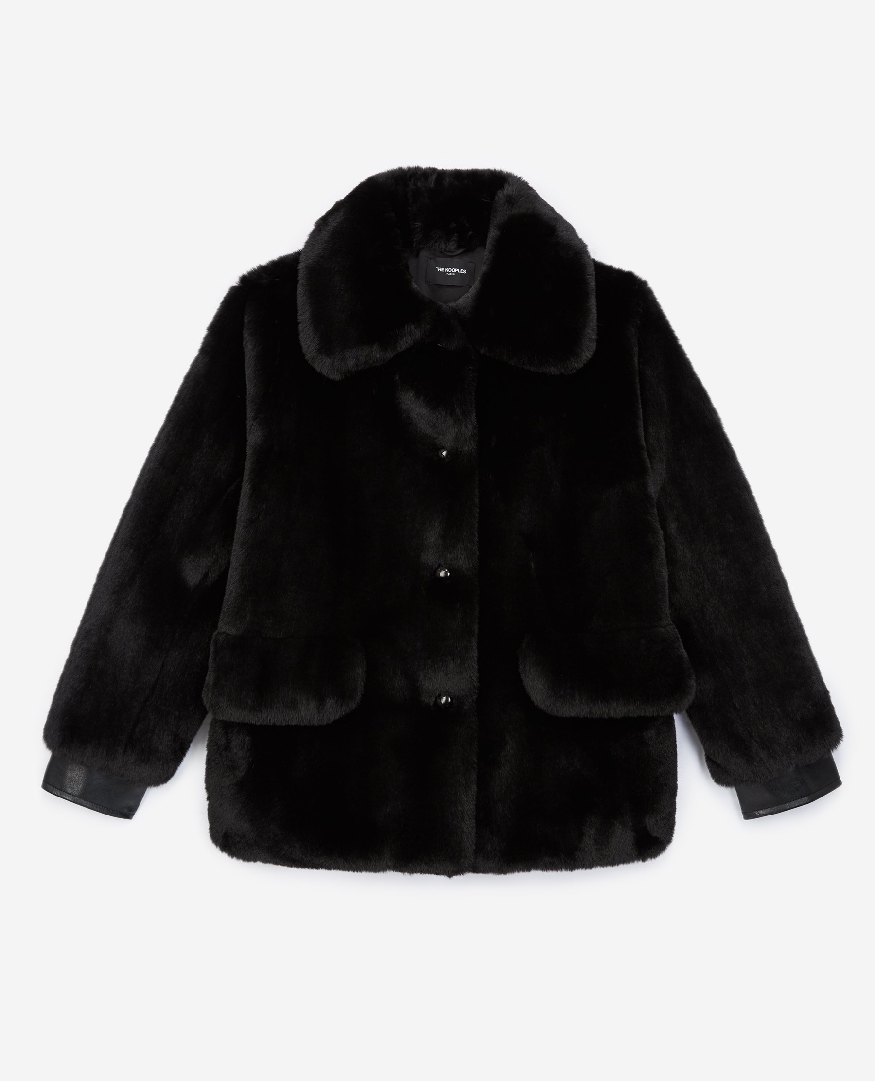 Short Black Faux Fur Coat