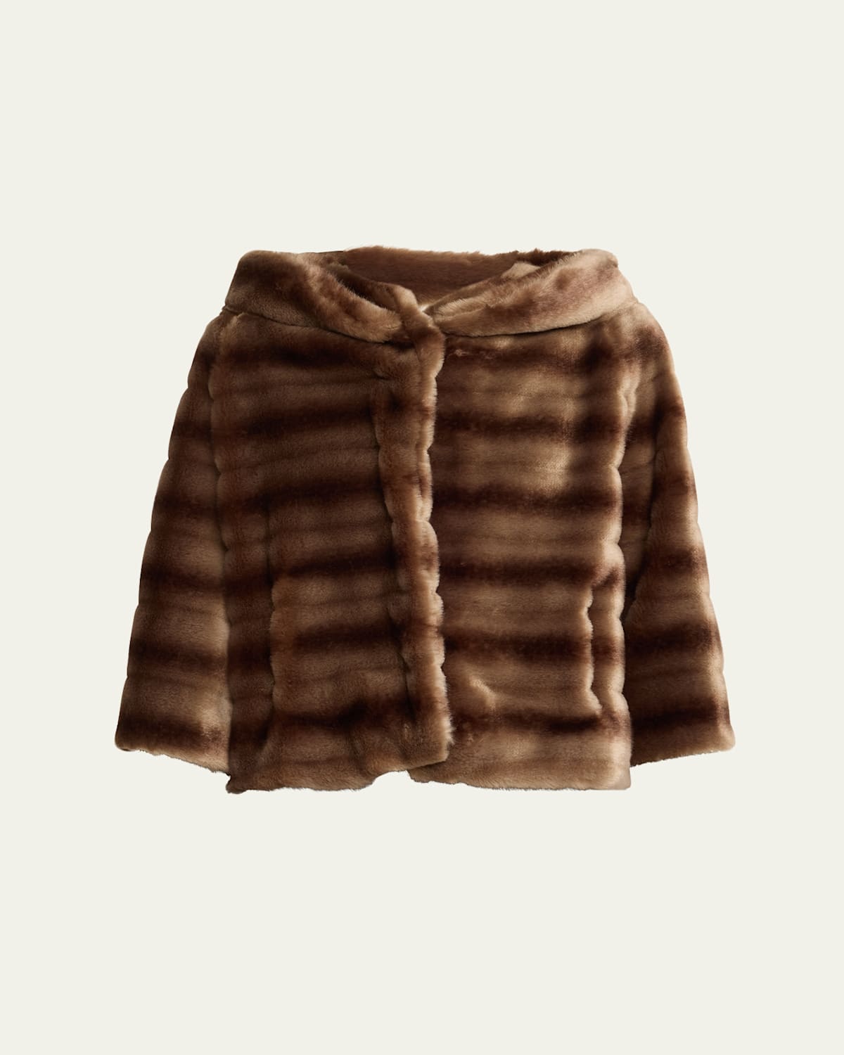 Short Faux Fur Swinger Coat