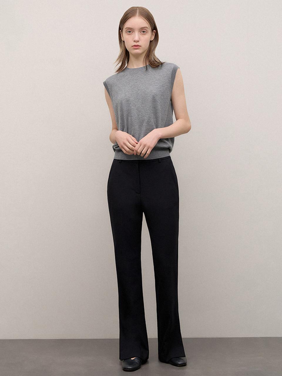 Side Slit Bootcut Pants_AWWSLO31080