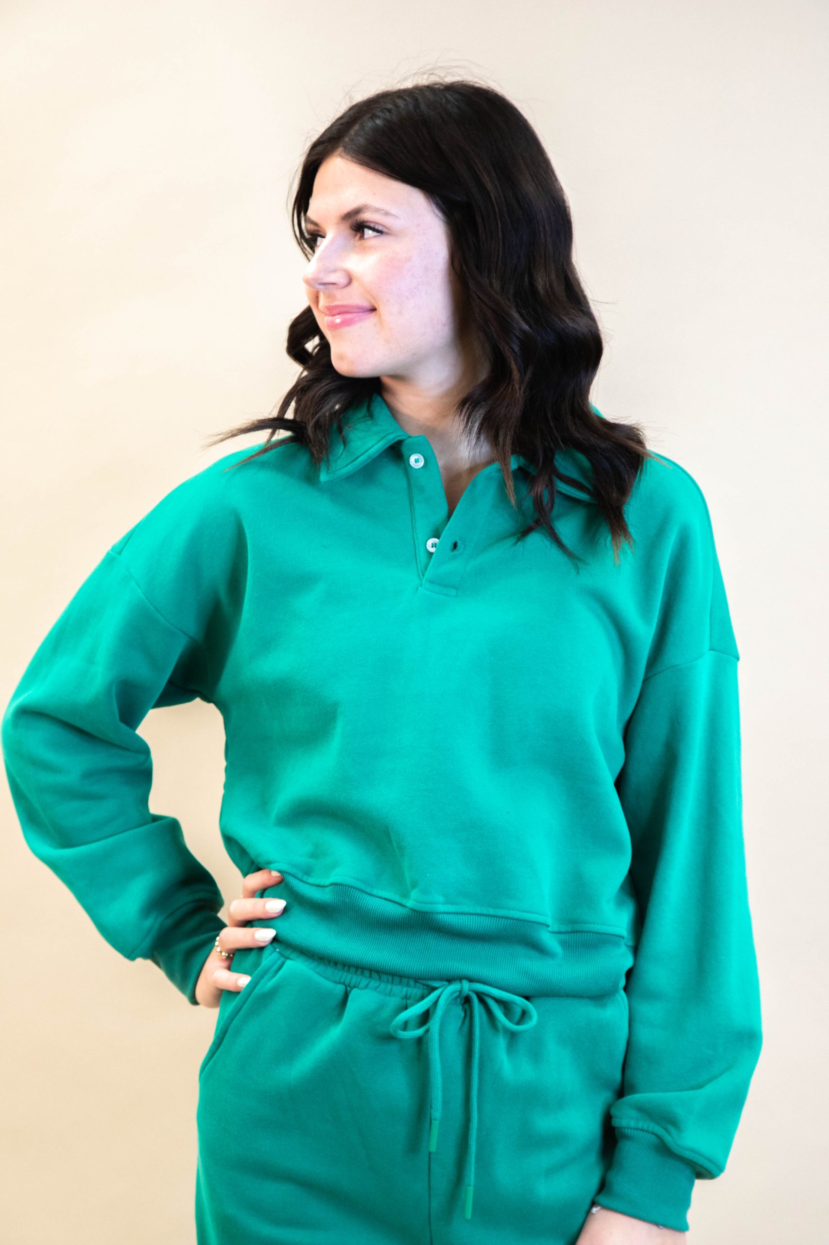 Sierra Polo Sweatshirt Hunter Green