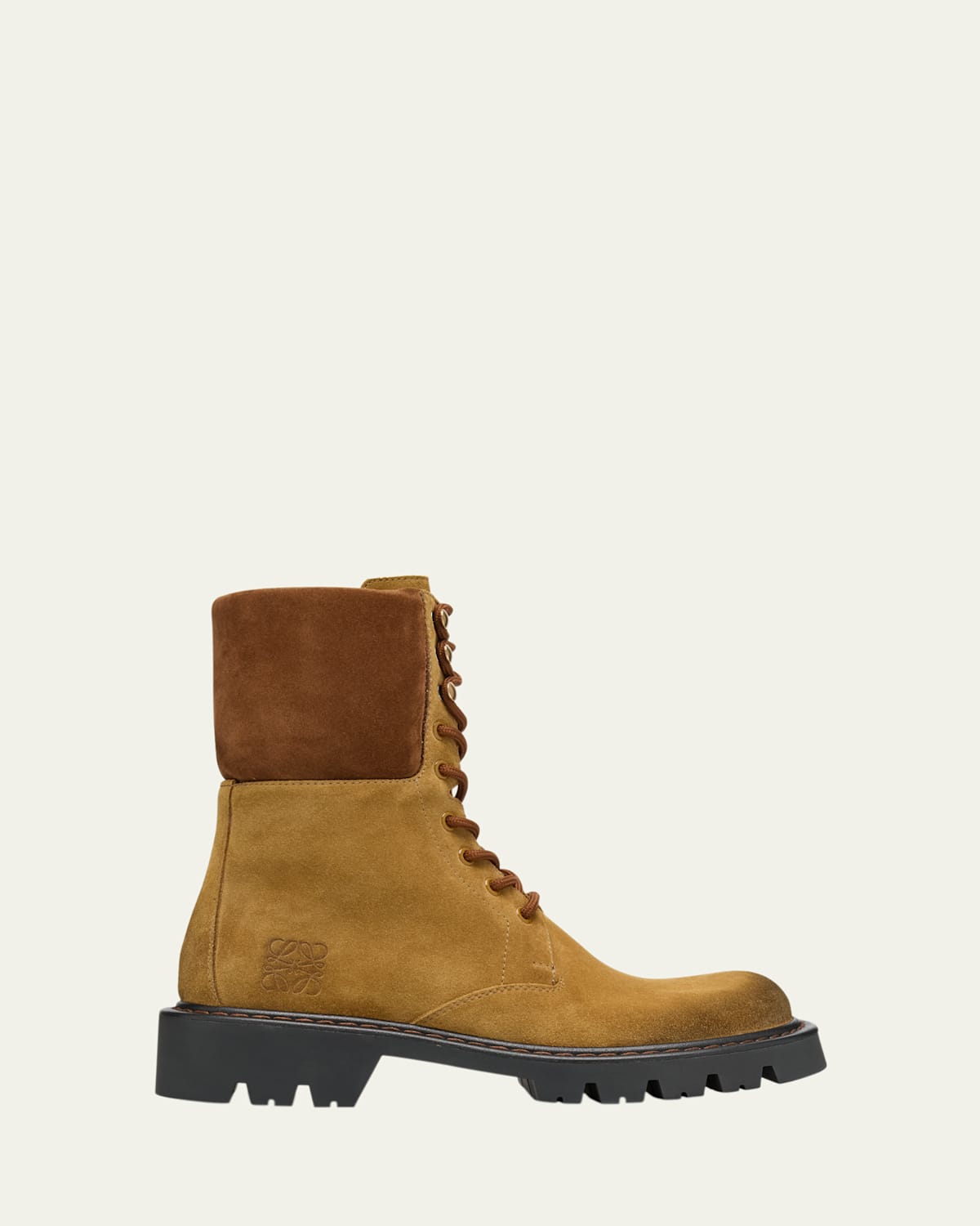 Sierra Suede Lace-Up Combat Boots