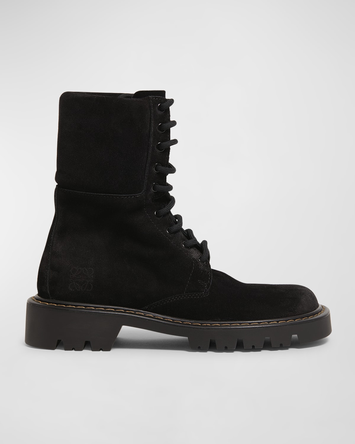 Sierra Suede Lace-Up Combat Boots