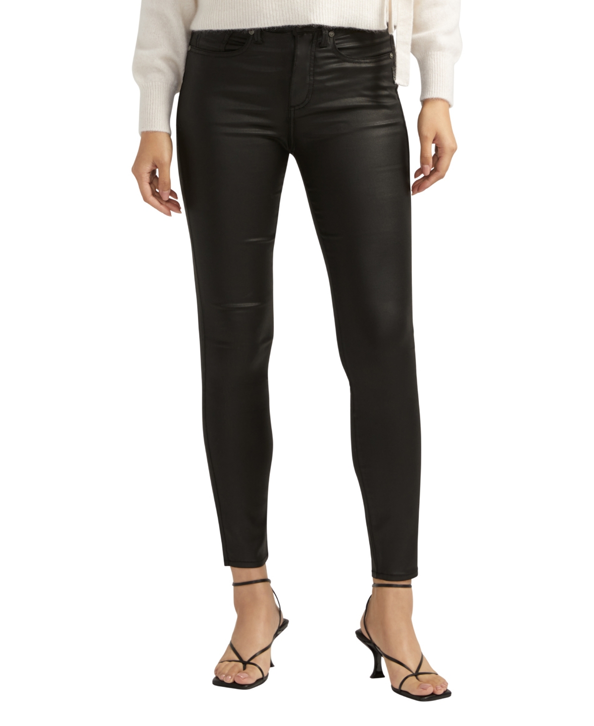 Silver Jeans Co. Women's Isbister High Rise Skinny Leg Pants - Black