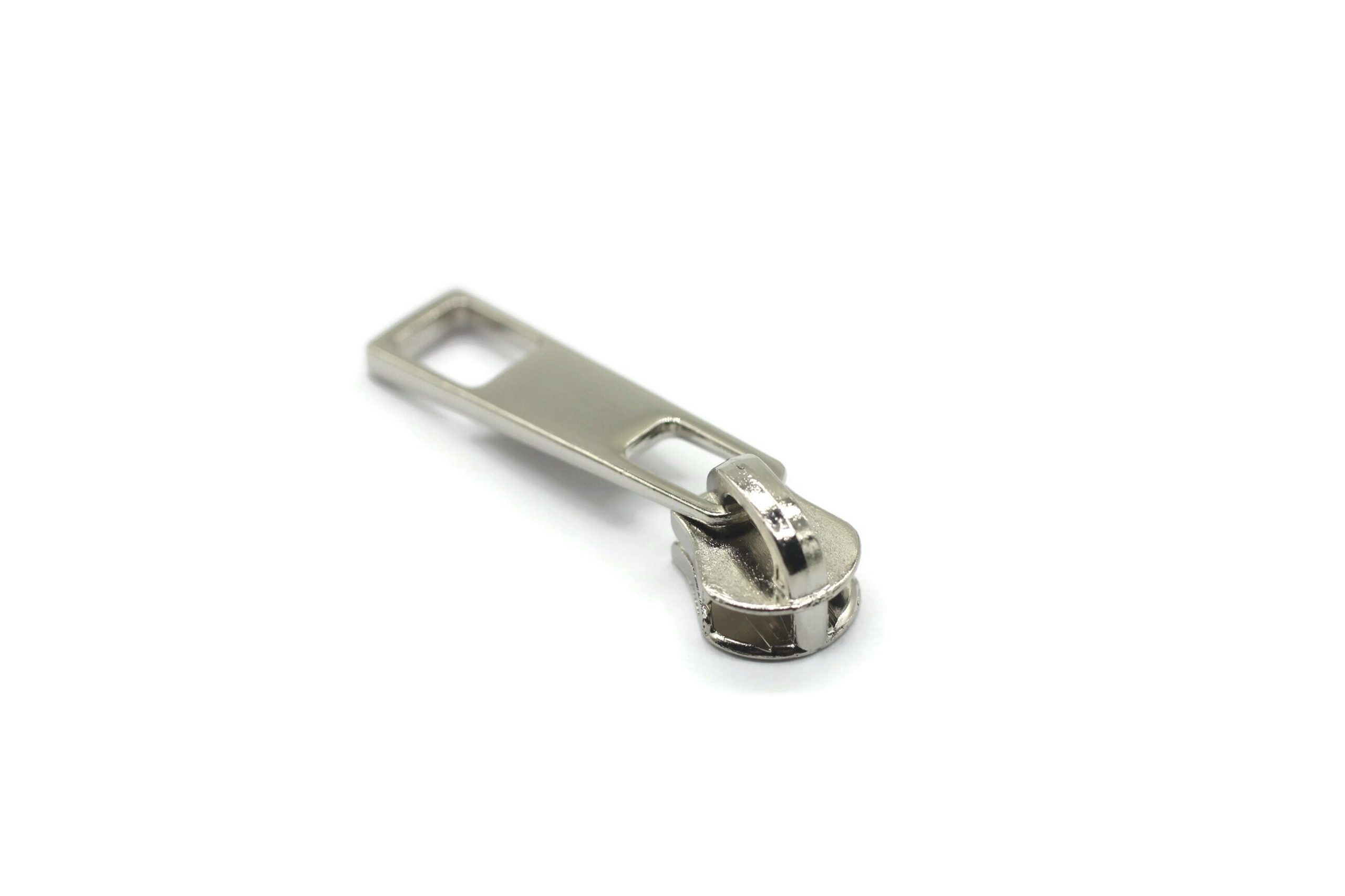 Silver Tone Zipper Pull, 39 Mm(1.54 Inches #5 Metal Pulls, Sliders, Tab, Part, Head, Bag Pulls