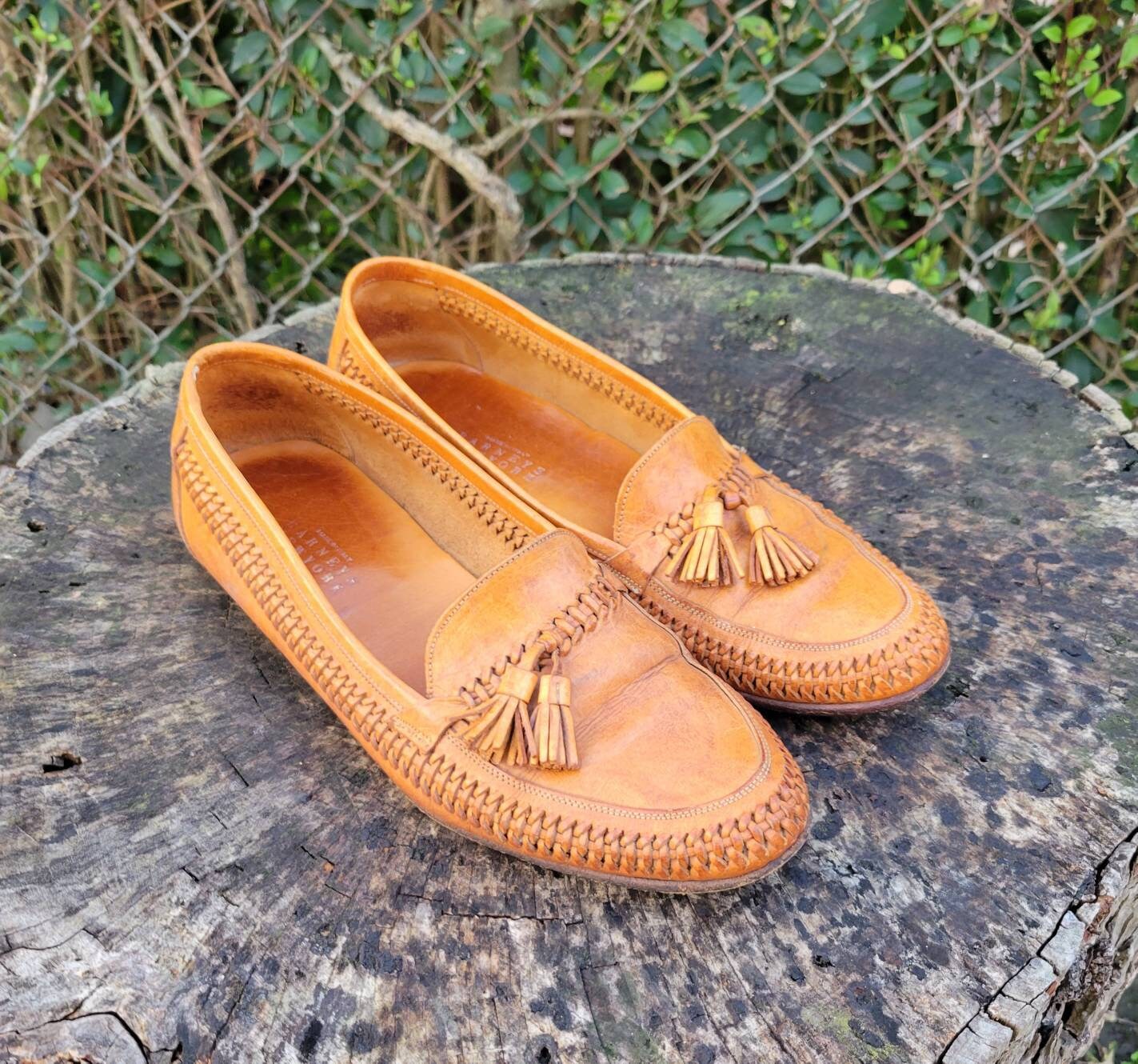 Size 8.5 Barneys Of New York Tassel Loafers/Italian Made Woven Loafers