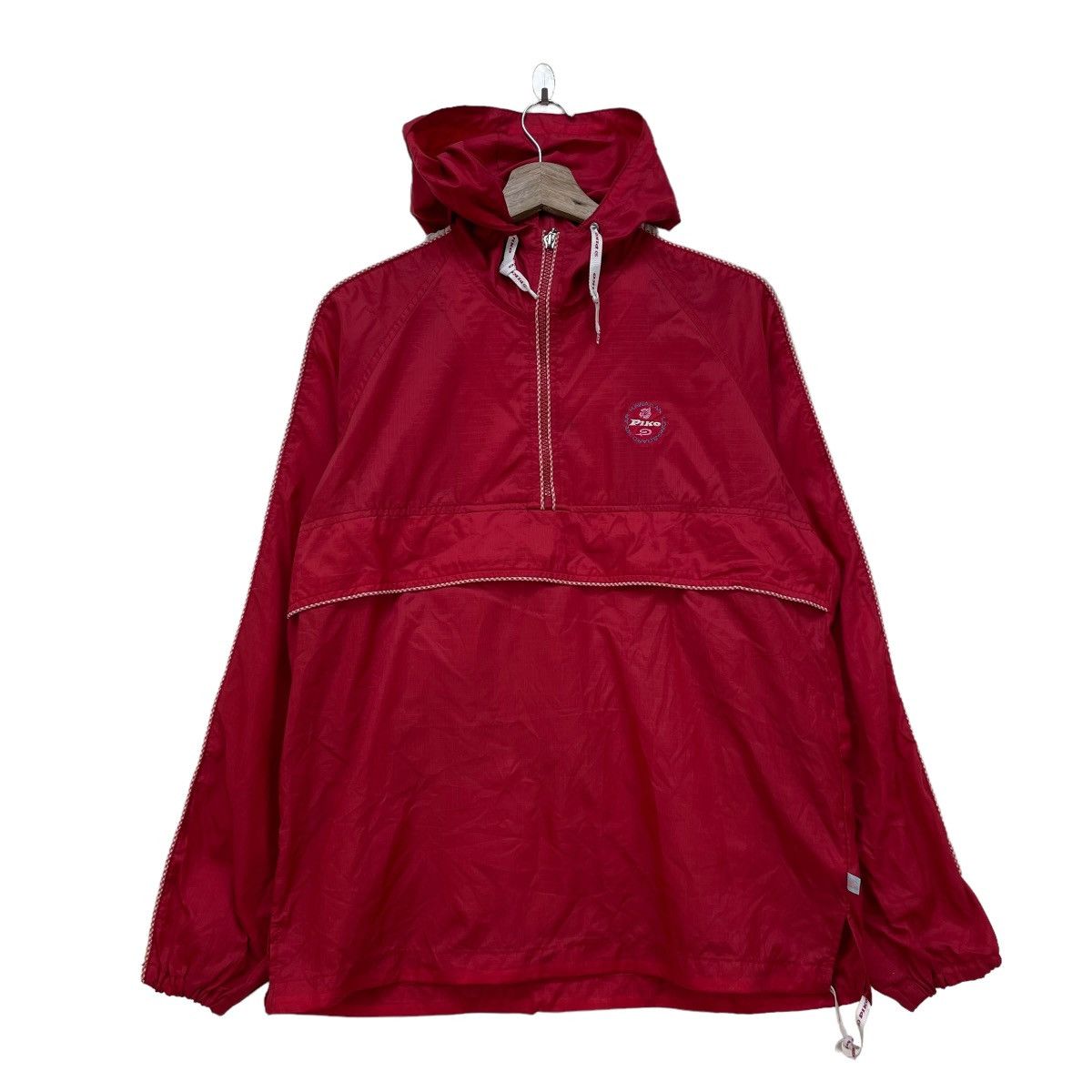 Skategang x Surf Style Vintage Piko Anorak Jacket in Red, Women's (Size Medium)