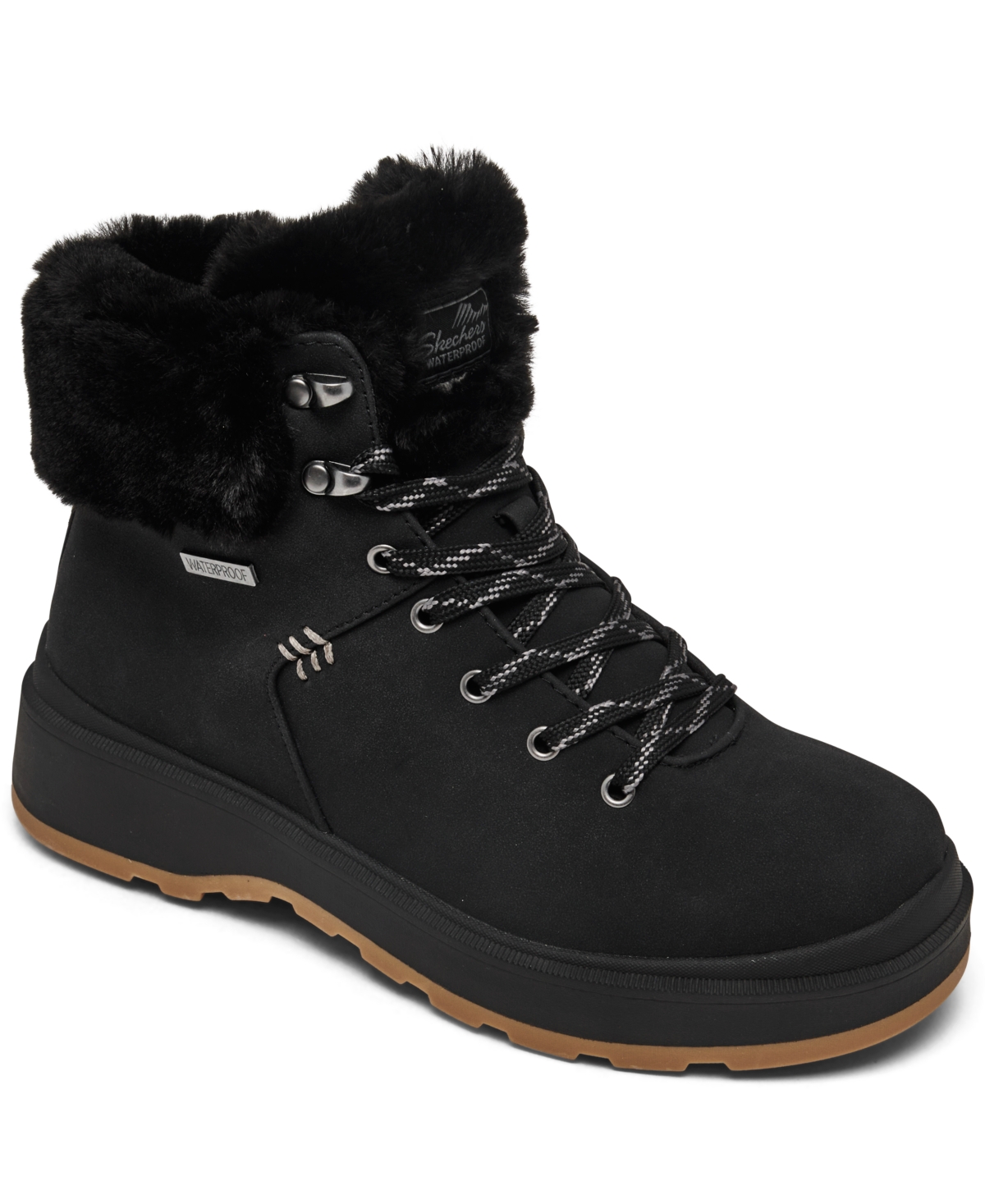 Skechers Women's Park City Waterproof Hiking Boots from Finish Line - Black