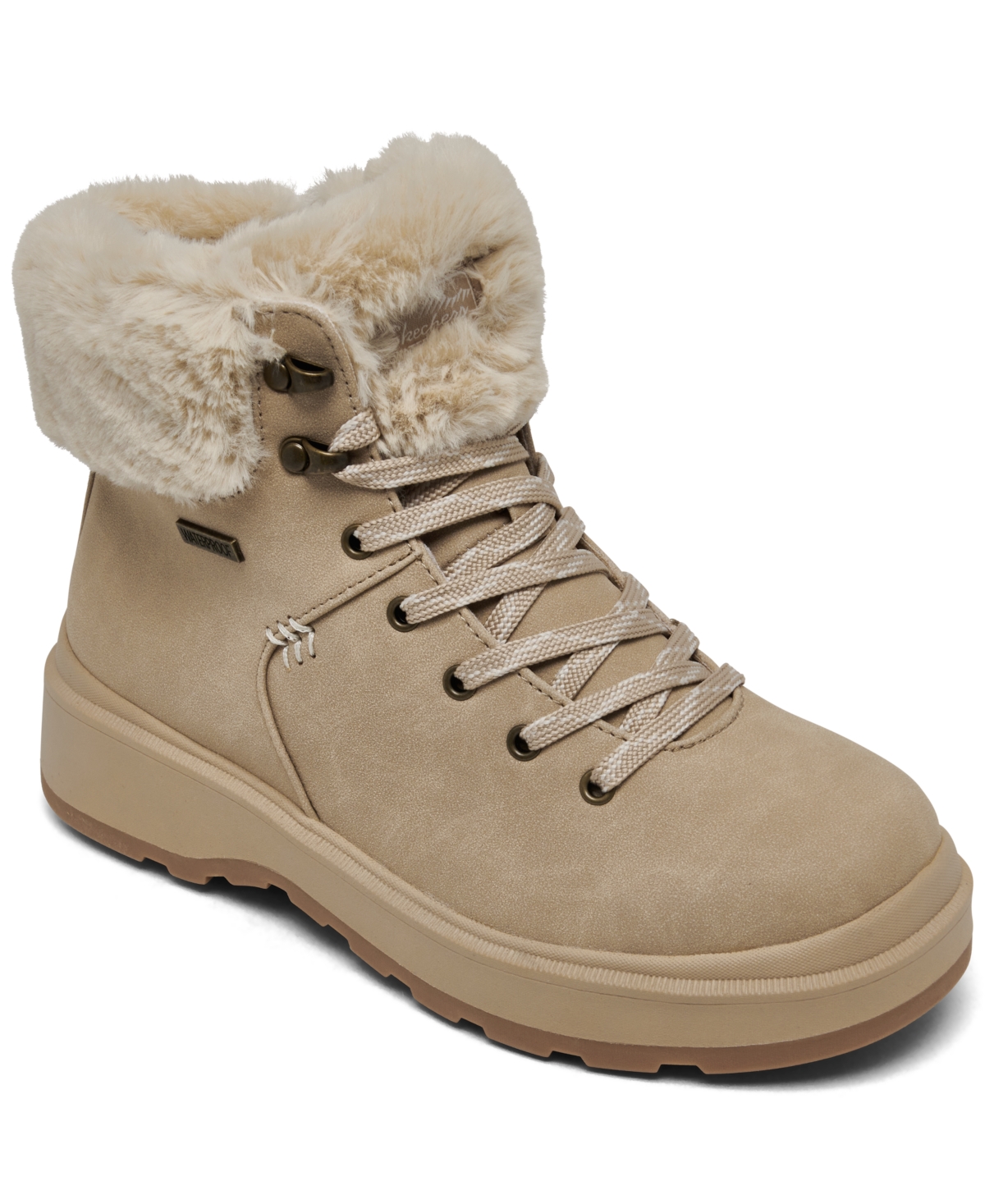 Skechers Women's Park City Waterproof Hiking Boots from Finish Line - Natural