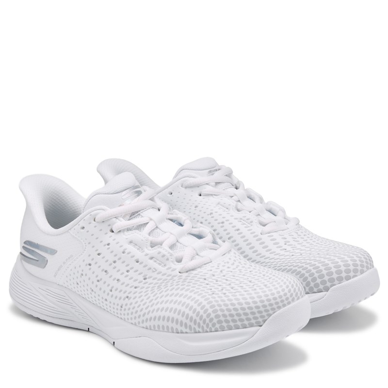 Skechers Women's Slip-Ins Viper Court Reload Pickleball Shoes (White) - Size 10.0 M