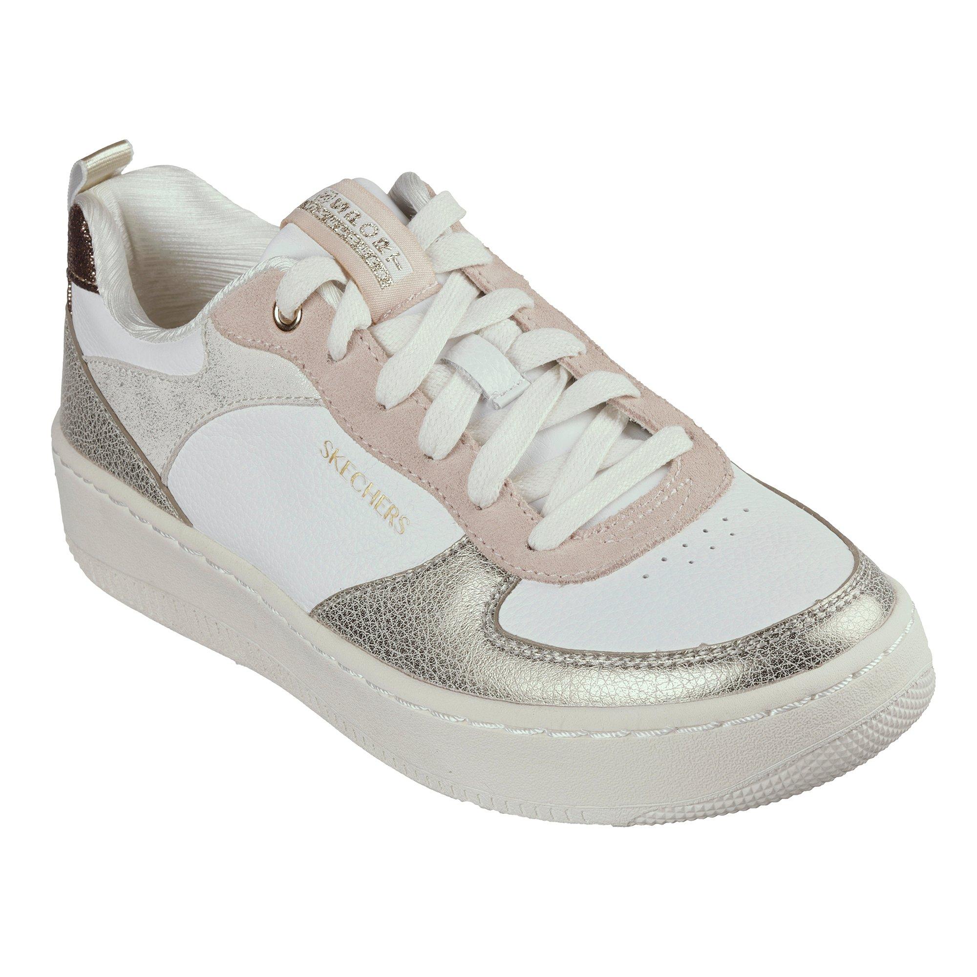 Skechers Womens Sport Court 92 Sheer Shine Athletic Shoes