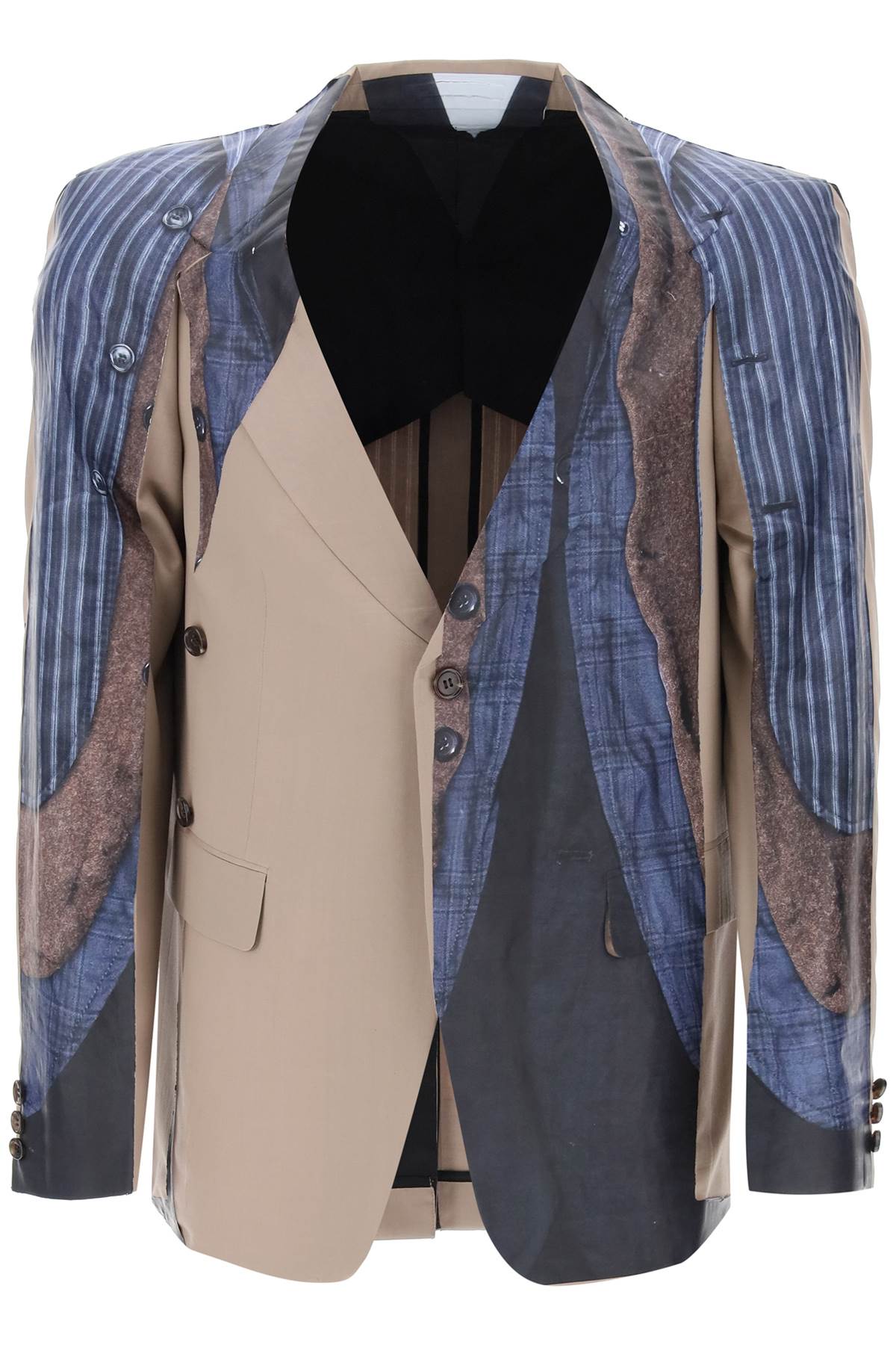 Sleeveless Blazer With Trom