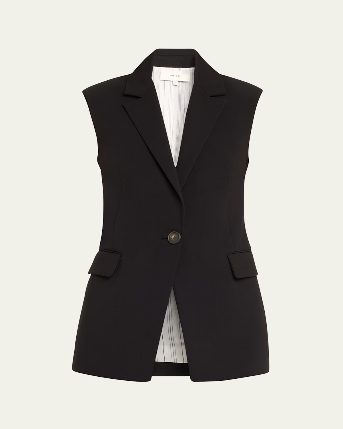 Sleeveless Longline Blazer