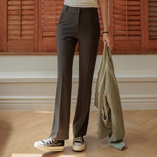 Slim-Fit Bootcut Suit Pants