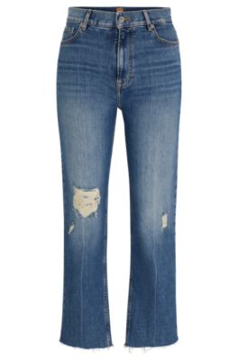 Slim-fit jeans in blue stretch denim- Blue Women's Jeans size 26