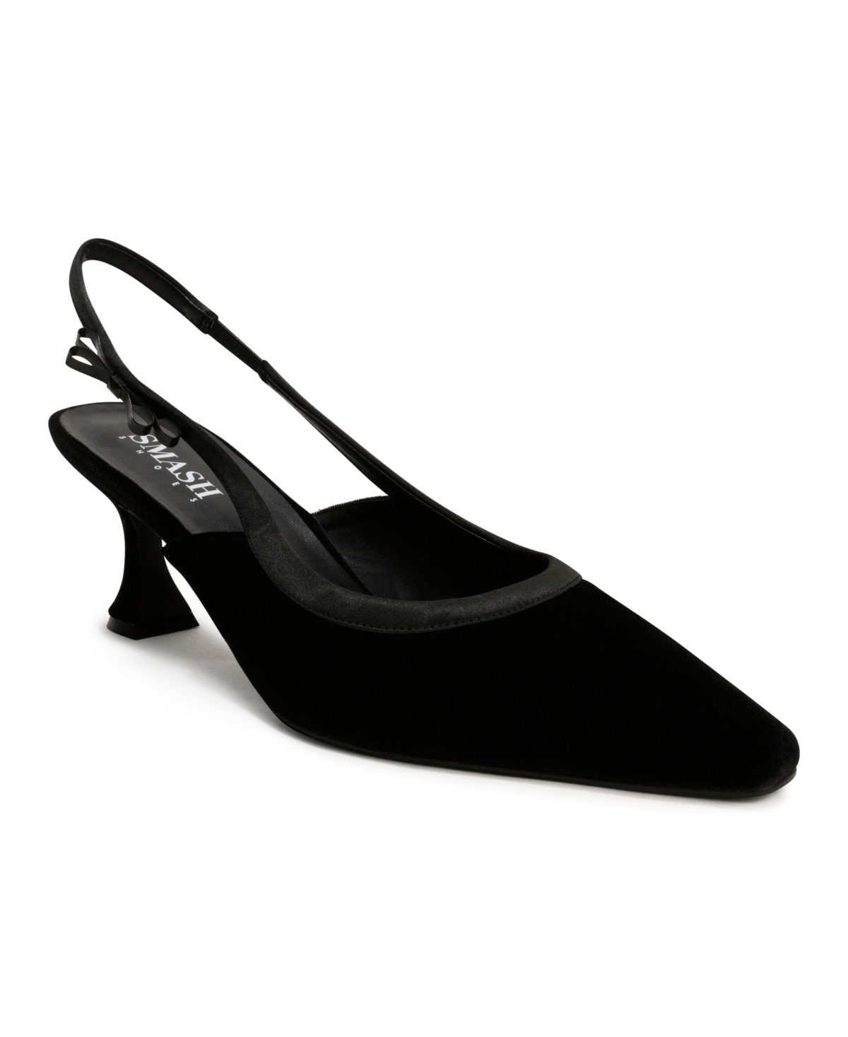 Smash Shoes Women's Marie Pointy Toe Slingback Dress Pumps - Extended Sizes Available - Black