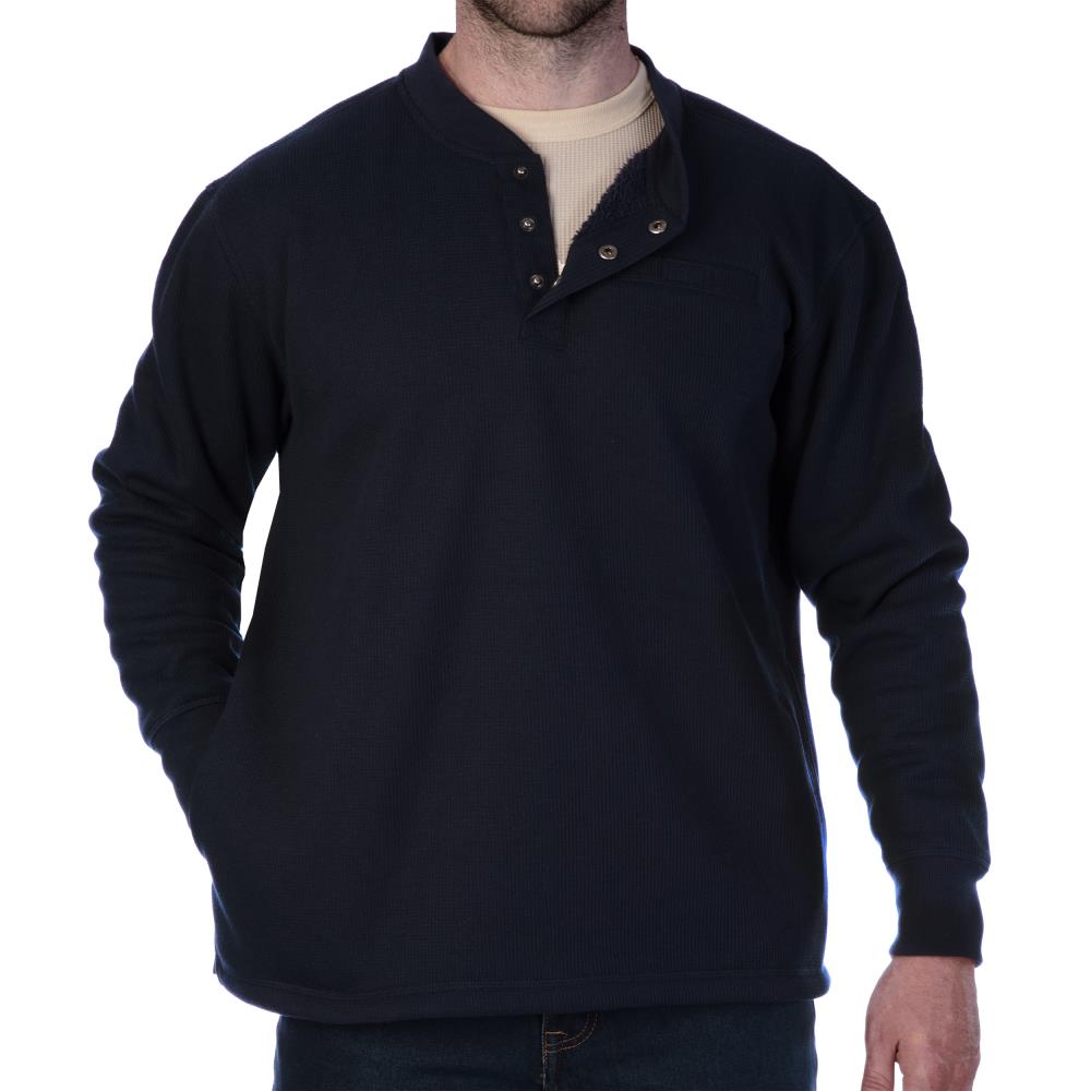 Smith's Workwear Black Cotton/Polyester Thermal Shirt (Xx-large) | S4658-BLK-XXL